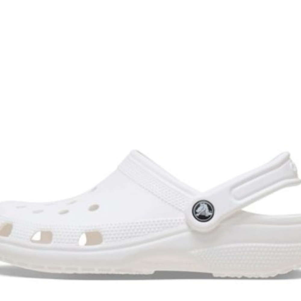 CROCS Classic White Clogs, Girls size 3